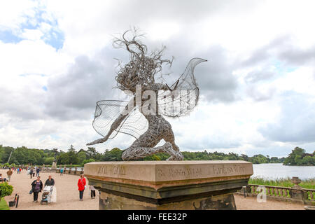 'Fanatsy Wire' sculpture at Trentham Gardens Stoke on Trent Staffordshire Staffs England UK Stock Photo