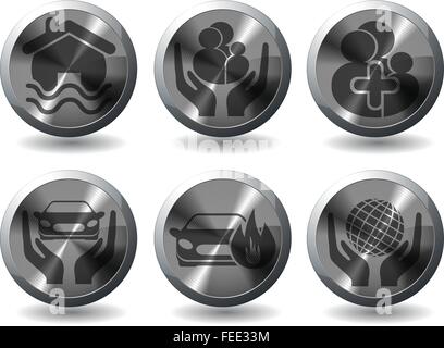Insurance icon set. insurance symbol vector Stock Vector Image & Art ...