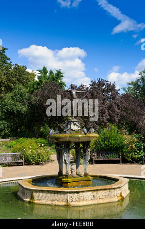 A female sculpture of an archer on top of a water fountain in Hyde Park, London, United Kingdom. Stock Photo