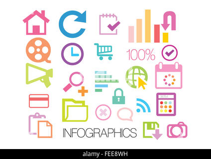 iNFOGRAPHIC Icons Stock Photo