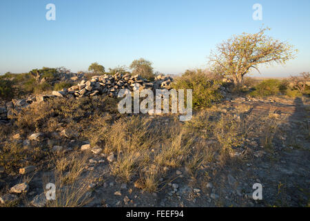 Ancient civilization ruins on Kubu Island Stock Photo