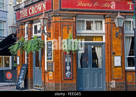 The Crown PH is an ornate building at Seven Dials in central London. Stock Photo