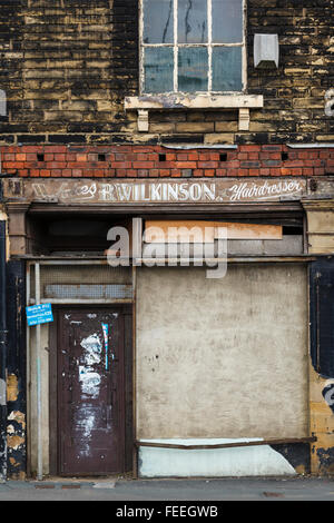 Abandoned shop in Whetley Hill, Bradford West Yorkshire England Stock Photo