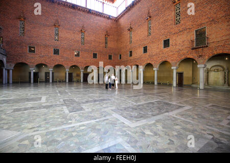 Blue Hall in the Stockholm city hall, Sweden Stock Photo
