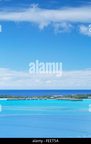 St Regis Resort, Bora Bora, Society Islands, French Polynesia Stock Photo
