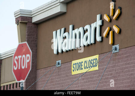 A closed Walmart retail store in Oakland, California on January 23, 2016. Stock Photo