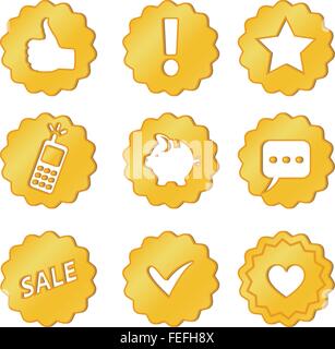 Gold sale icon, best choice, collection for web design. Stock Vector