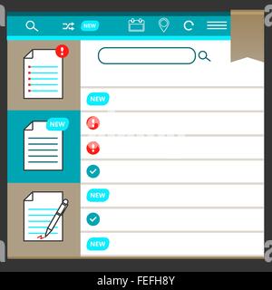 Icon set, design sorter documents Stock Vector
