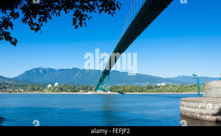 Lions Gate Bridge Vancouver BC Stock Photo