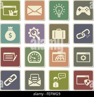 SEO and development simply icons Stock Vector