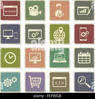 SEO and development simply icons Stock Vector