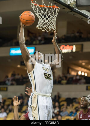 Orlando, FL, USA. 6th Feb, 2016. UCF forward Staphon Blair (52) as seen during 2nd half mens NCAA basketball game action between the Temple Owls and the UCF Knights. Temple defeated UCF 62-60 at CFE Arena in Orlando, Fl. Romeo T Guzman/CSM/Alamy Live News Stock Photo