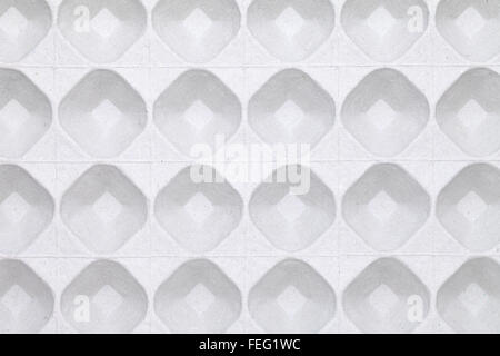 Empty egg package background, paper box top view Stock Photo