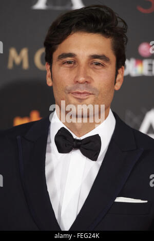 Madrid, Spain. 6th Feb, 2016. Alex Garcia attends Goya Cinema Awards 2016 at Centro de Congresos Principe Felipe on February 6, 2016 in Madrid, Spain. Credit:  Jack Abuin/ZUMA Wire/Alamy Live News Stock Photo