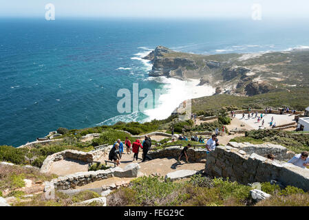 Cape of Good Hope from lighthouse steps, Cape Peninsula, City of Cape Town, Western Cape Province, Republic of South Africa Stock Photo