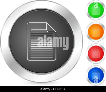 computer icon document set isolated on a white background. Vector illustration. Stock Vector