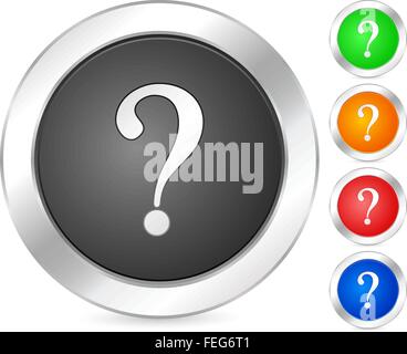 Grey interrogative symbol on a white background. Vector illustration ...