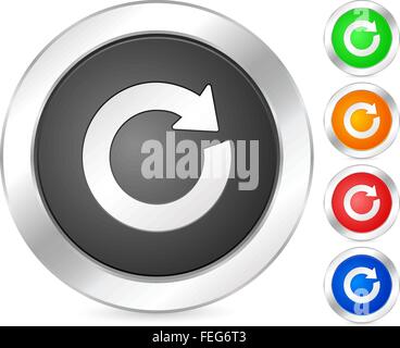 computer icon reload set isolated on a white background. Vector illustration. Stock Vector