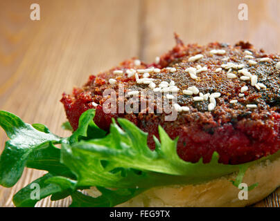 Quarter Pounder Beet Burger Stock Photo