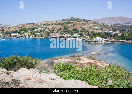 Gümüşlük mezarlıkları island in Turkey Stock Photo