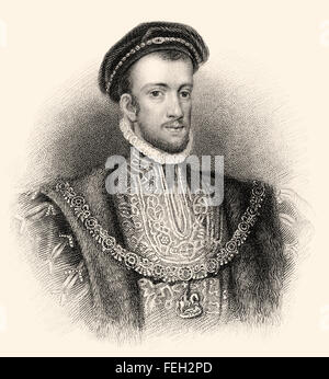 Thomas Howard, 4th Duke of Norfolk, 1536-1572, an English nobleman Stock Photo