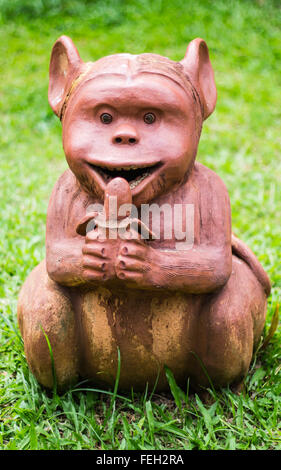 Thai sculpture of monkey Stock Photo