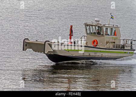 Small Landing Craft Boat Stockholm Sweden Stock Photo