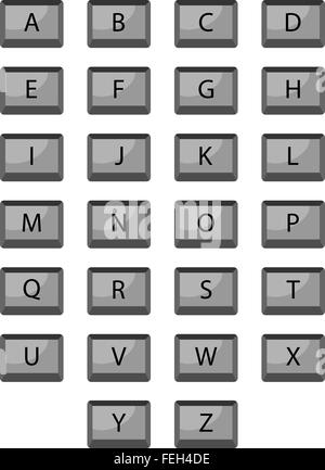 Alphabet keyboard buttons. Keyboard abc, alphabet button, text computer, letter keypad, input push sign. Vector art abstract Stock Photo