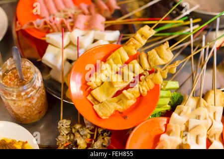 Traditional lok-lok street food from Malaysia Stock Photo