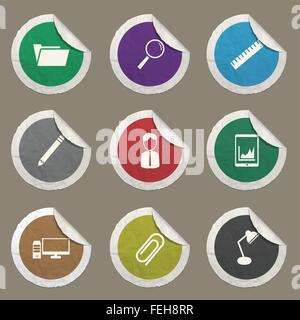 Business simple icons Stock Vector