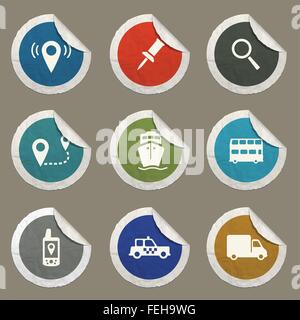 Navigation simply icons Stock Vector
