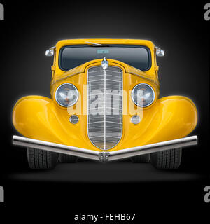 A 1933 Willys Overland Coupe Hot Rod, Photographed on a black background Stock Photo