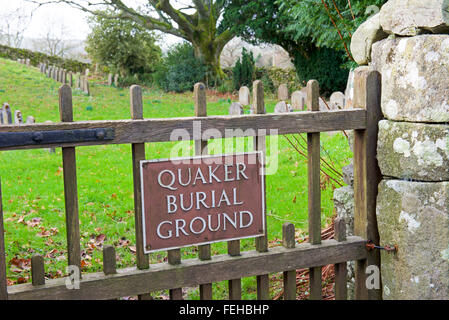 Quaker burial ground at Brigflatts, near Sedbergh, Cumbria, England UK Stock Photo
