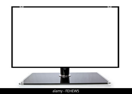 Blank wide screen TV with room for copy space Stock Photo