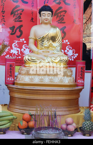 Manchester, UK 7th February 2016 an icon in Chinatown where people can make wishes Credit:  Barbara Cook/Alamy Live News Stock Photo