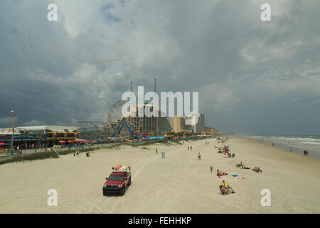 A photograph of Daytona Beach in Volusia County, Florida, United States. Stock Photo