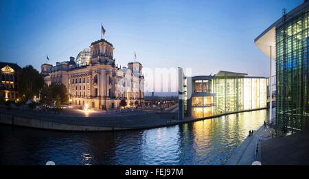 The German Bundestag is Parliament and thus legislative body of the Federal Republic of Germany, with a seat in the Reichstag building in Berlin. October 2015 Stock Photo