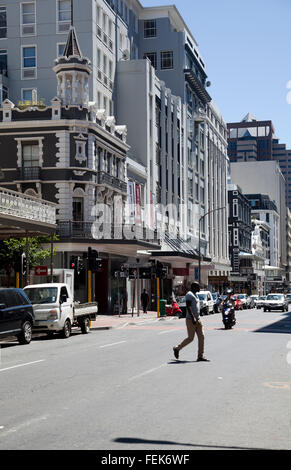 Long Street in Cape Town City - South Africa Stock Photo