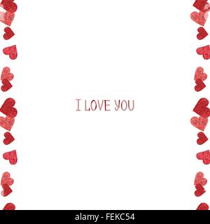 Hand drawn hearts Stock Vector