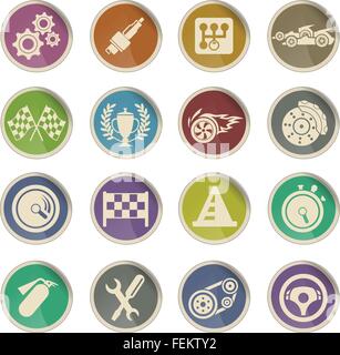 racing and car race icon set,vector and illustration Stock Vector Image ...