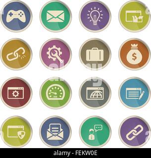 SEO and development simply icons Stock Vector