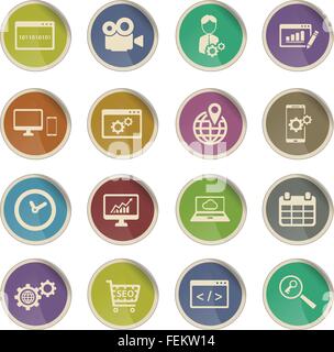SEO and development simply icons Stock Vector