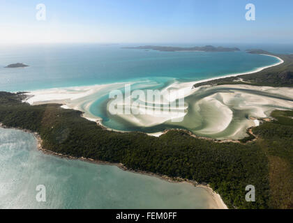 Aerial view of Hill Inlet, Whitsunday Islands, Far North Queensland, FNQ, QLD, Australia Stock Photo