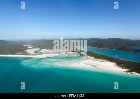 Aerial view of Hill Inlet, Whitsunday Islands, Queensland, Australia Stock Photo