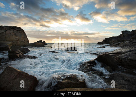 Rough seas on the Isles of Scilly Stock Photo