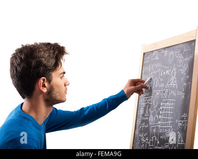 Study on blackboard Stock Photo