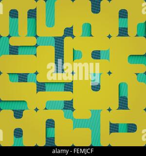 new abstract background with geometric paper shapes. vector seamless pattern design Stock Vector
