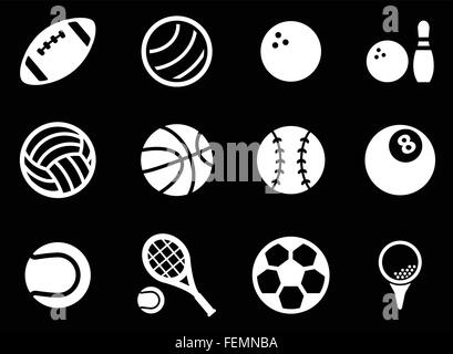 sport balls web icons for user interface design Stock Vector