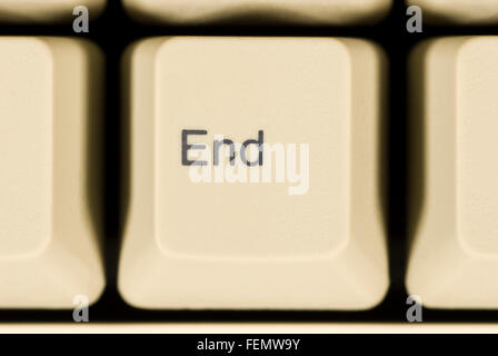 Macro of END Key on Computer Keyboard Stock Photo