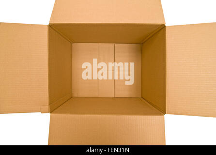 Empty Cardboard Box Three Stock Photo